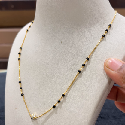 CHANDANA Brothers 4.55gms SHORT BLACK BEADS 22K Yellow Gold