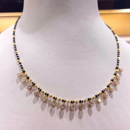 CHANDANA Brothers 5.82gms SHORT BLACK BEADS 22K Yellow Gold