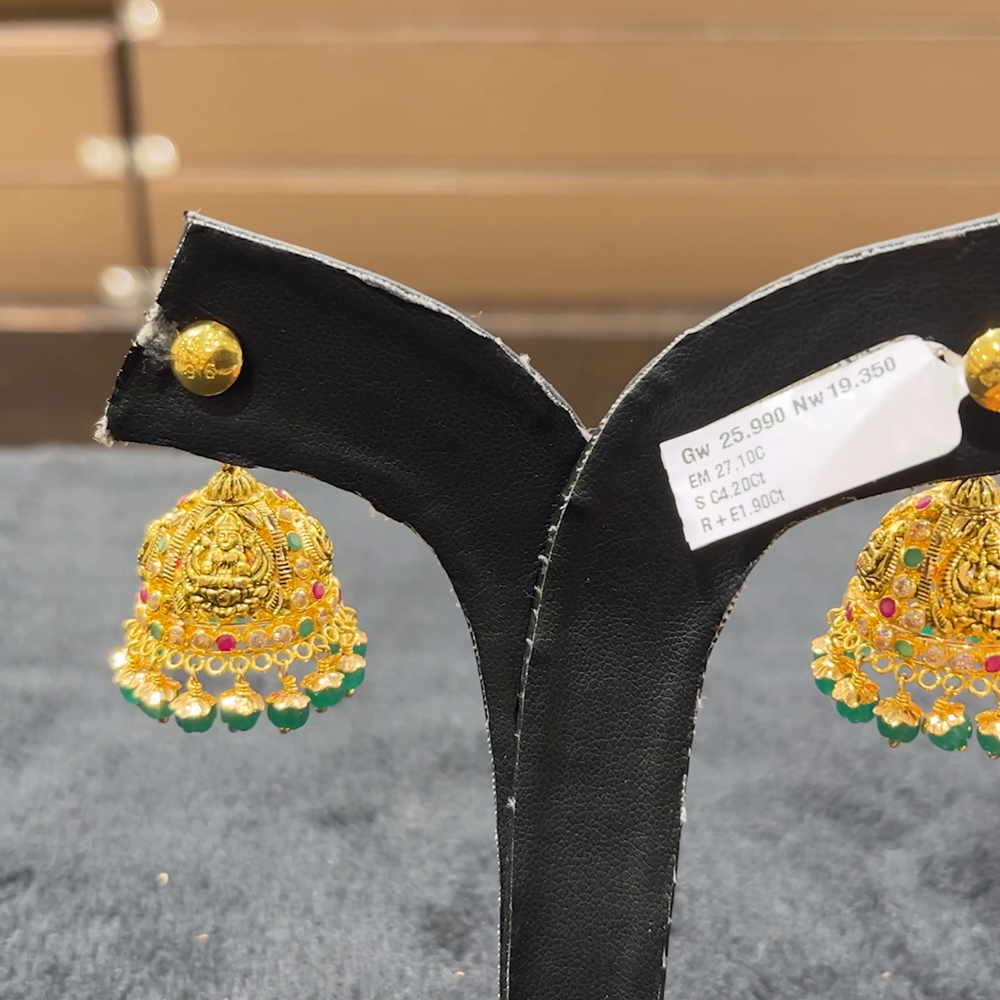 CHANDANA Brothers 19.35gms EARRINGS 22K Yellow Gold