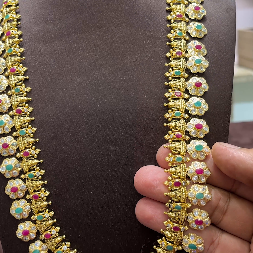 SwarnaKanchi 88.891gms HARAMS 22K Yellow Gold