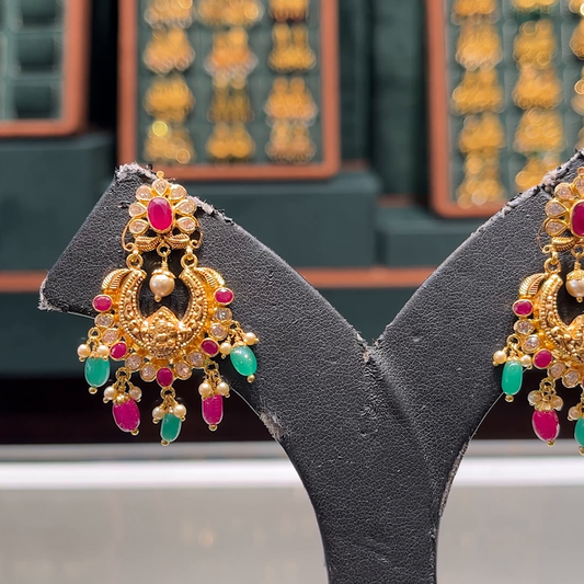 CMR 7.928gms EARRINGS 22K Antique