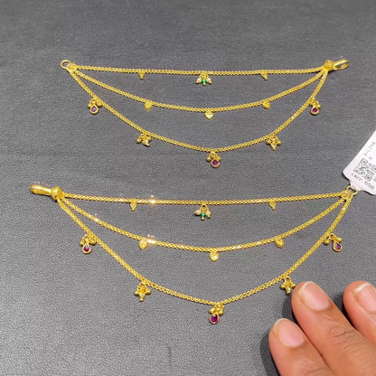 RS BROTHERS 10.542gms Chempasaralu 22K Yellow Gold