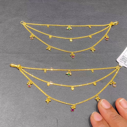 RS BROTHERS 10.542gms Chempasaralu 22K Yellow Gold