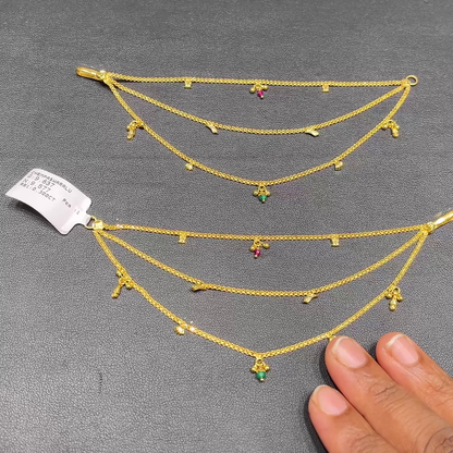 RS BROTHERS 9.577gms Chempasaralu 22K Yellow Gold