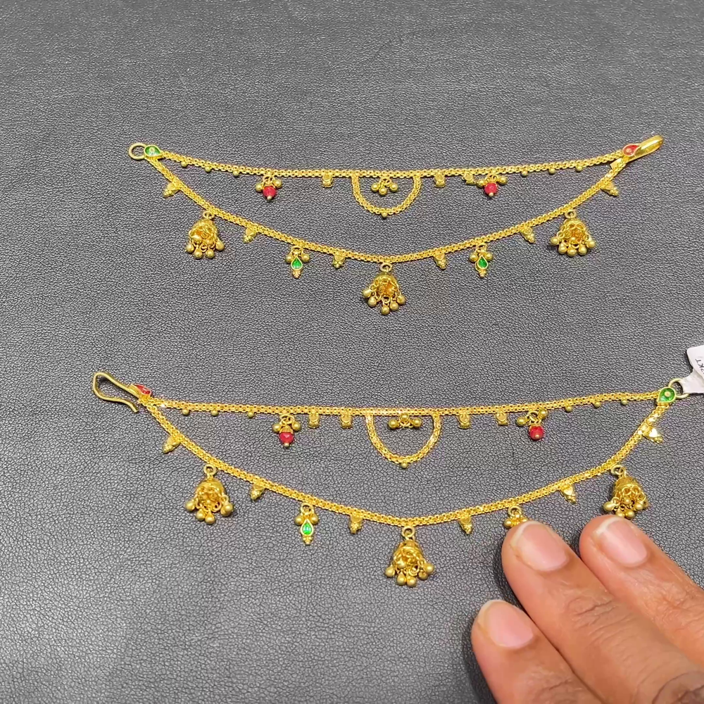 RS BROTHERS 14.065gms Chempasaralu 22K Yellow Gold