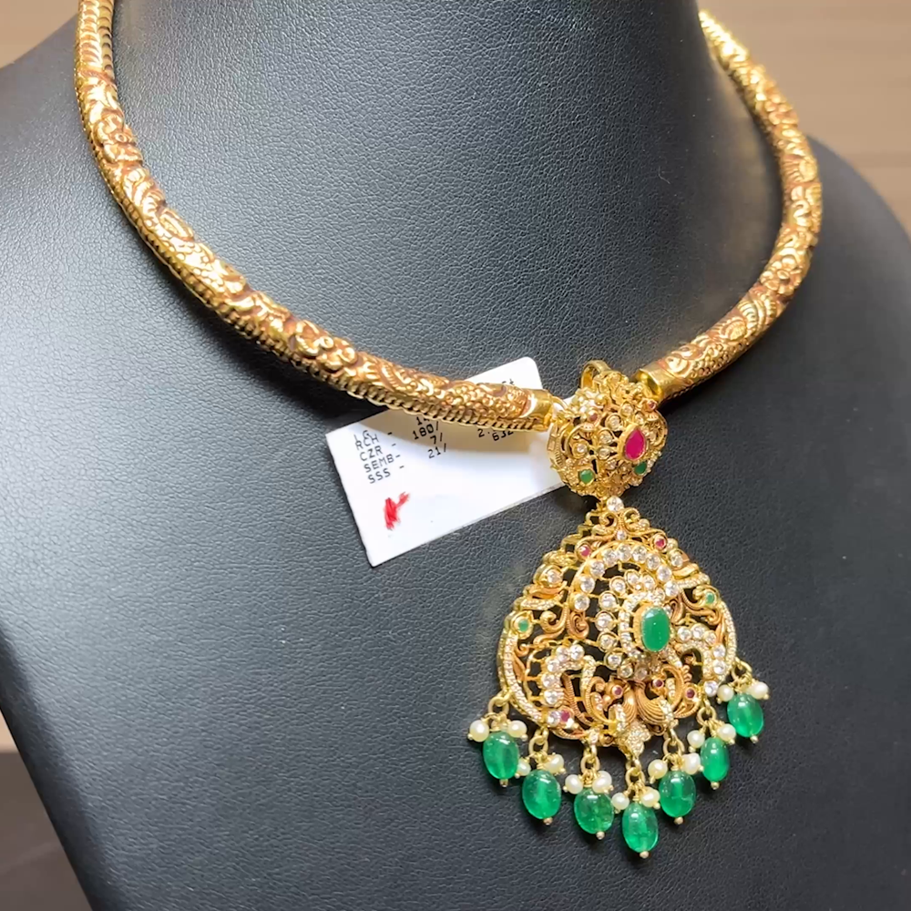 Chennai Shopping Mall 31.25gms NECKLACE 22K Antique