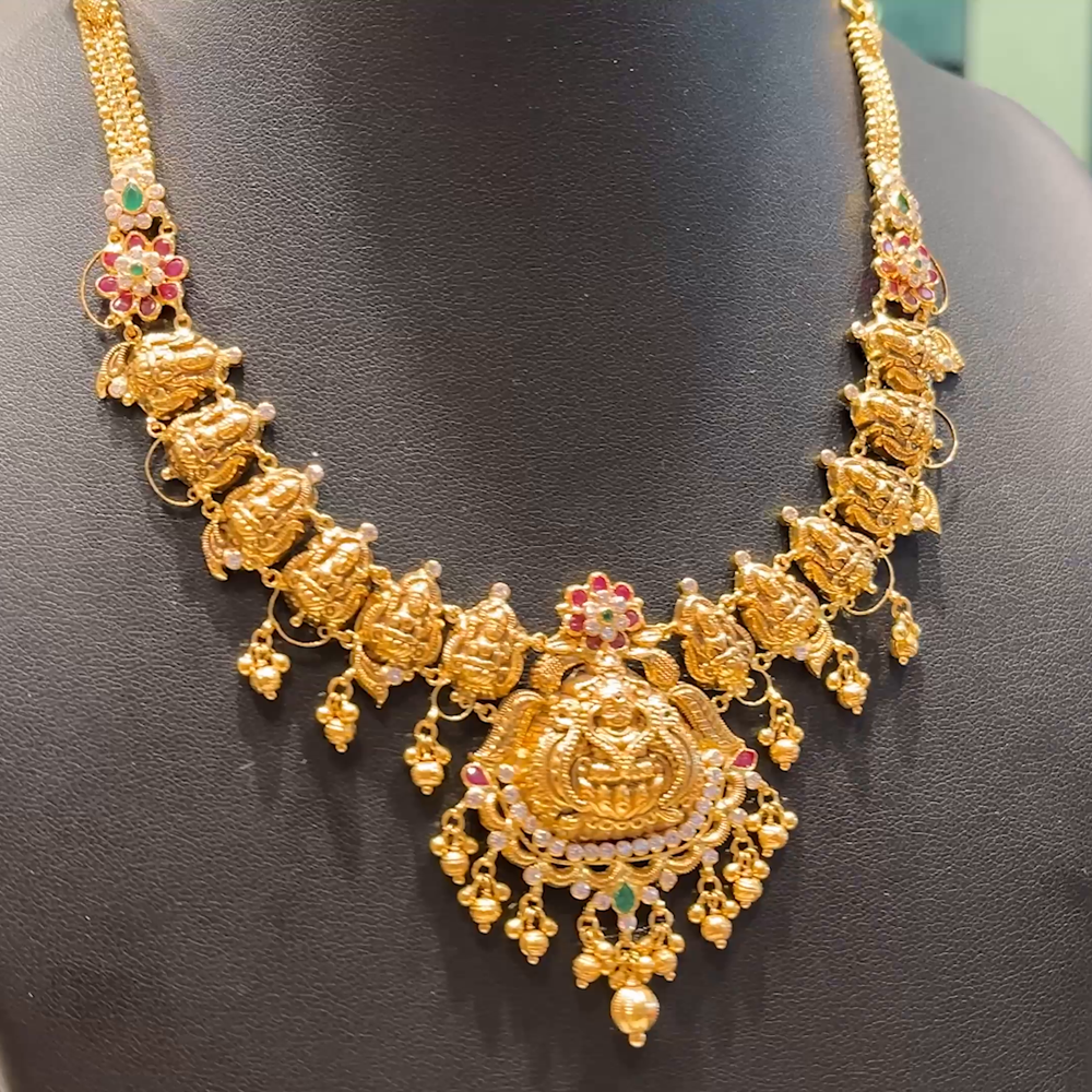 Chennai Shopping Mall 23.357gms NECKLACE 22K Antique