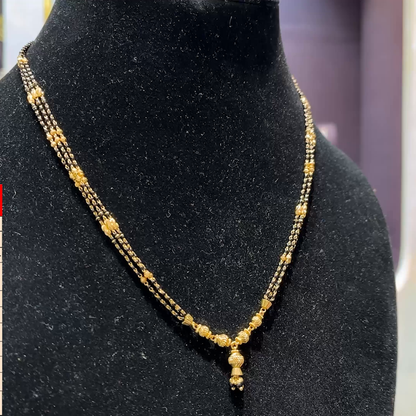 CMR 10.79gms SHORT BLACK BEADS 22K Yellow Gold