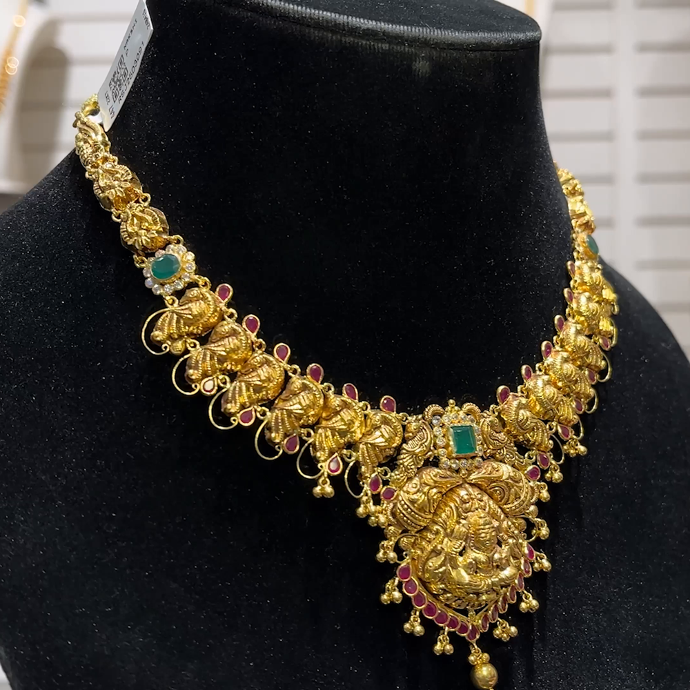 SOUTH INDIA 25.02gms NECKLACE 22K Yellow Gold