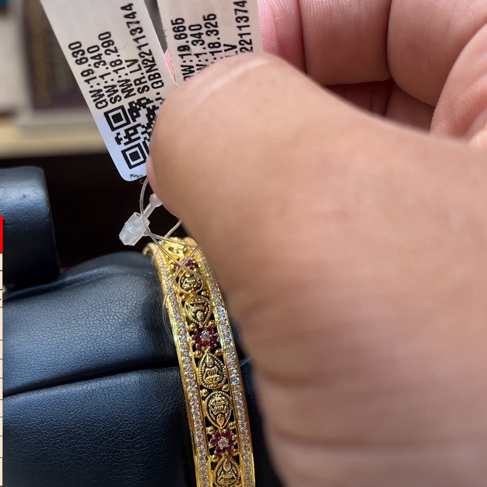 Chennai Shopping Mall 18.29gms BANGLES 22K Yellow Gold