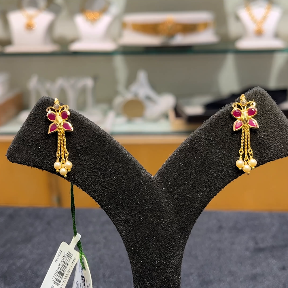 Anu Jewellers 2.951gms EARRINGS 22K Yellow Gold