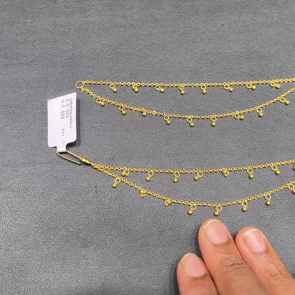 RS BROTHERS 5.503gms Chempasaralu 22K Yellow Gold