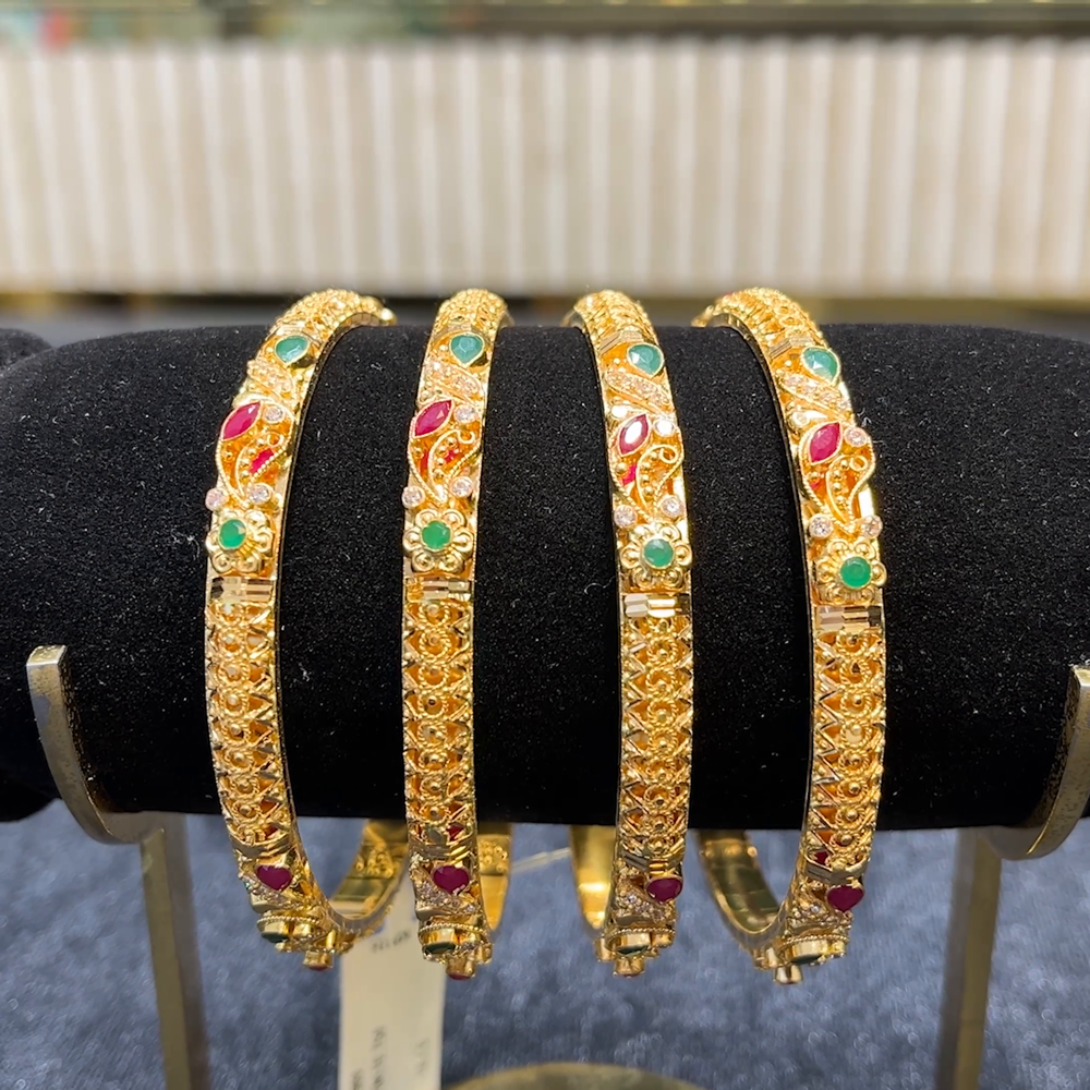 Kriya Jewellers 58.81gms BANGLES 22K Yellow Gold