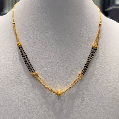 Anu Jewellers 8.305gms SHORT BLACK BEADS 22K Yellow Gold