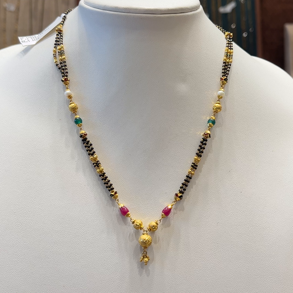 CMR 10.508gms SHORT BLACK BEADS 22K Nakshi