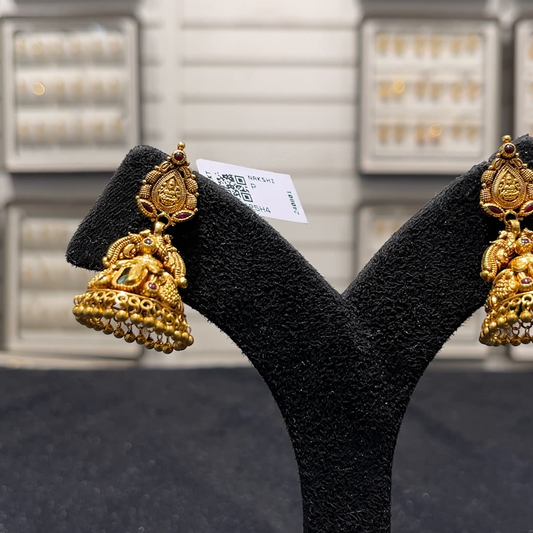 SOUTH INDIA 12.762gms EARRINGS 22K Yellow Gold