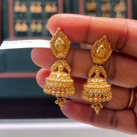 CMR 10.134gms EARRINGS 22K Yellow Gold