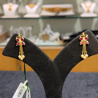 Anu Jewellers 2.951gms EARRINGS 22K Yellow Gold