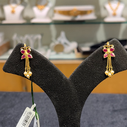 Anu Jewellers 2.951gms EARRINGS 22K Yellow Gold