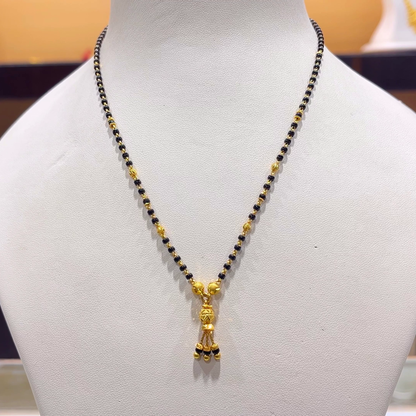 CHANDANA Brothers 5.17gms SHORT BLACK BEADS 22K Yellow Gold