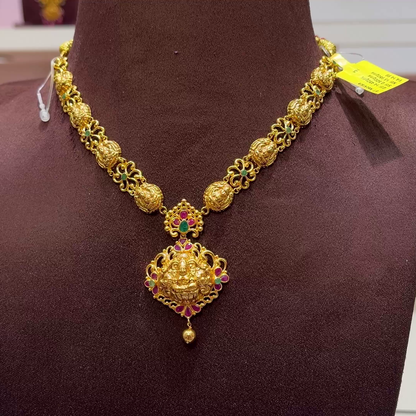 SwarnaKanchi 13.95gms NECKLACE 22K Yellow Gold