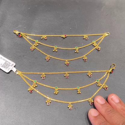 SOUTH INDIA 14.15gms Chempasaralu 22K Yellow Gold