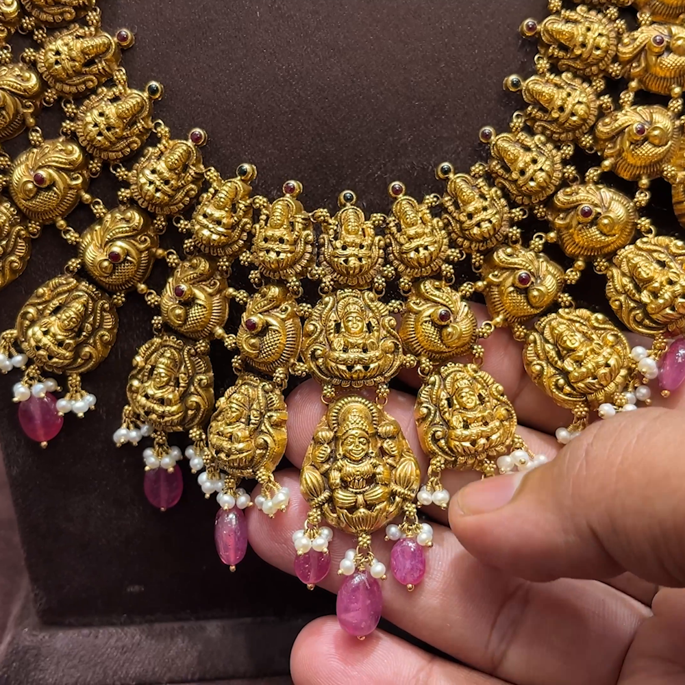 SwarnaKanchi 65.282gms HARAMS 22K Yellow Gold