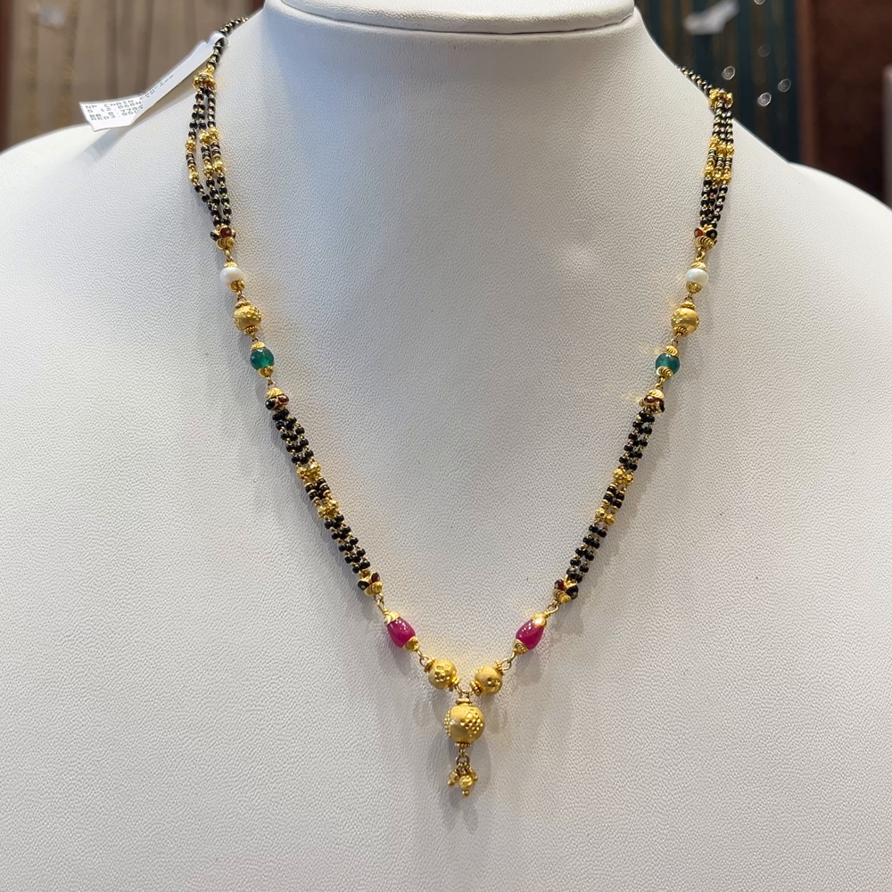 CMR 10.508gms SHORT BLACK BEADS 22K Nakshi