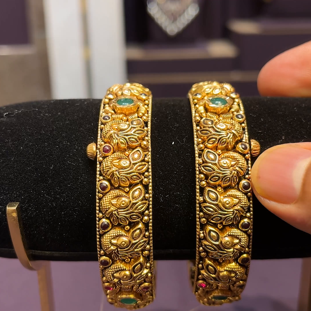 CMR 39.625gms BANGLES 22K Nakshi