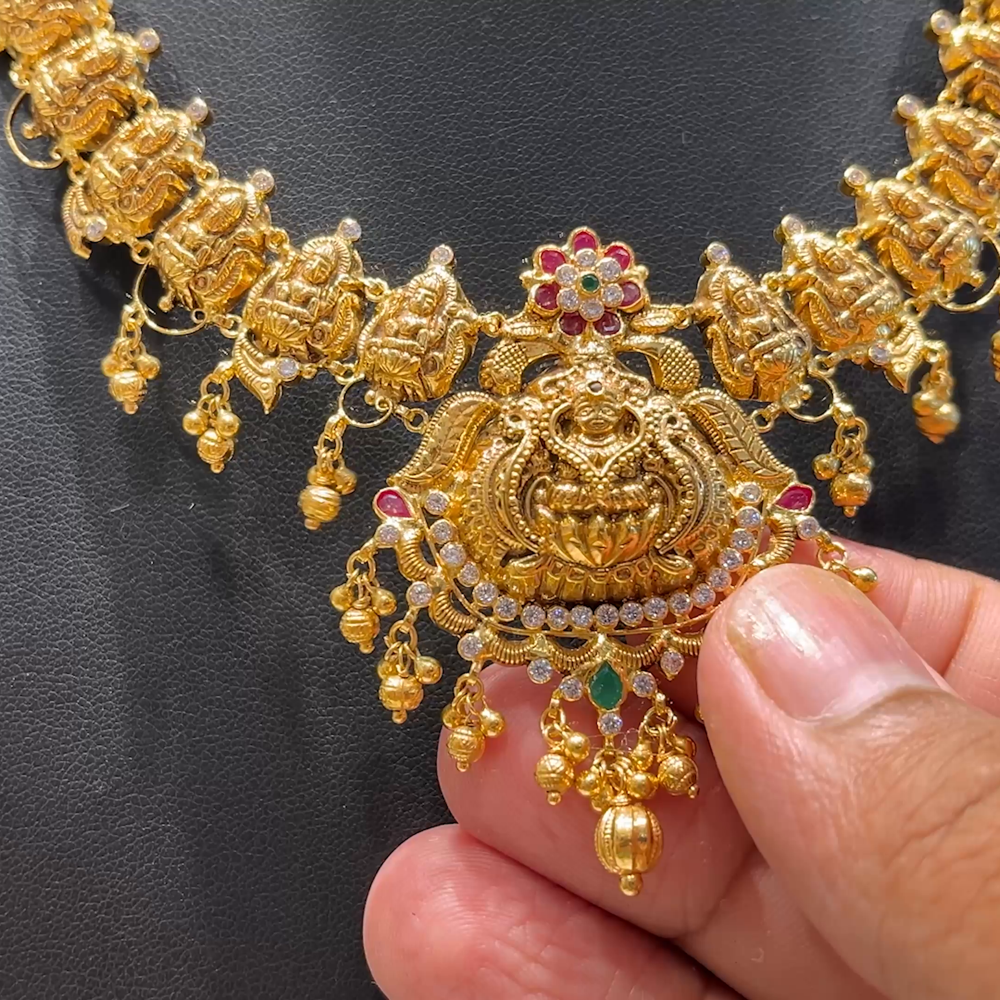 Chennai Shopping Mall 23.357gms NECKLACE 22K Antique