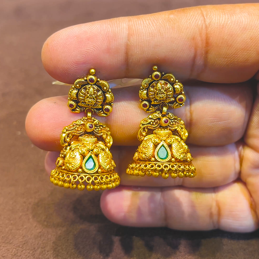 SRI RAM 11.968gms EARRINGS 22K Yellow Gold