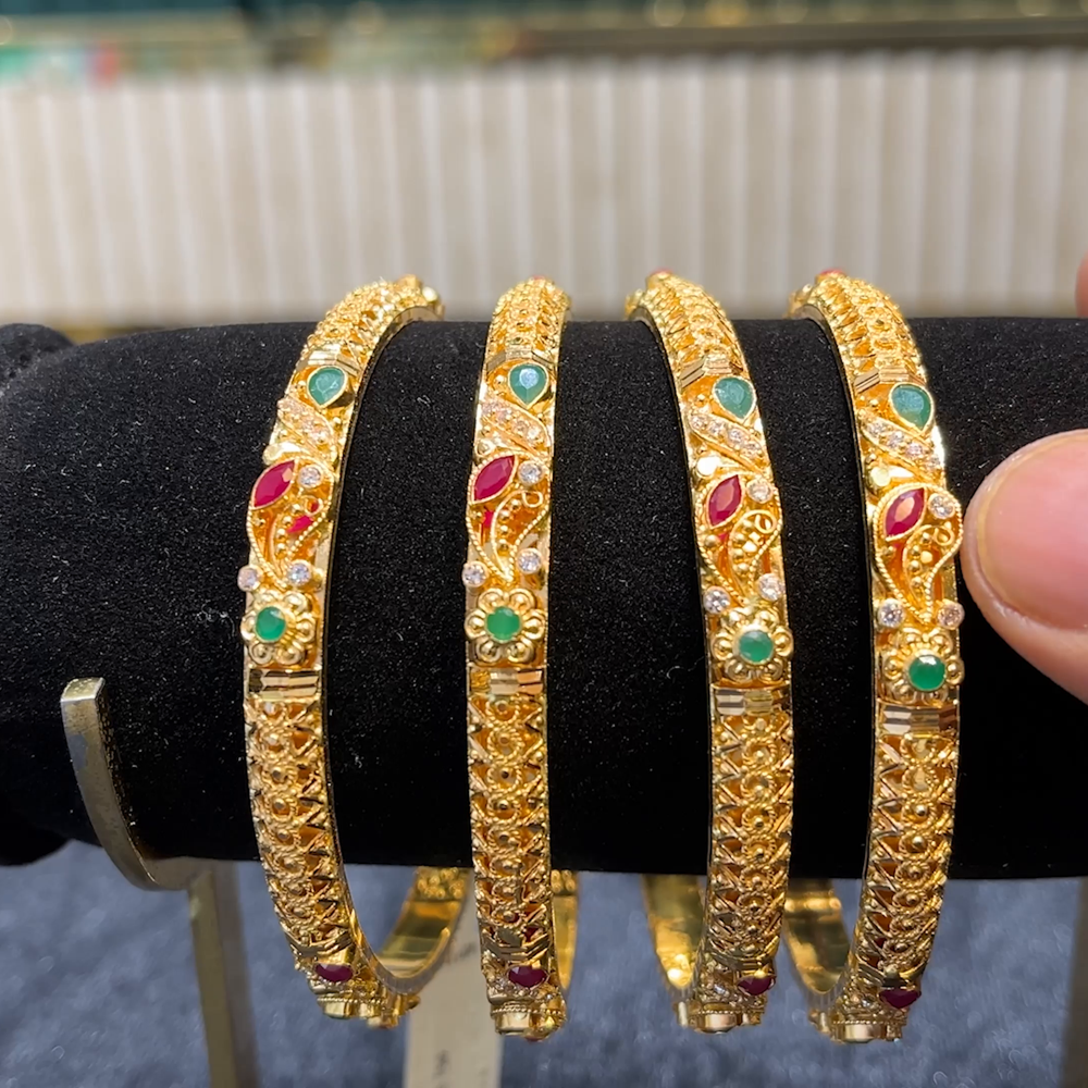 Kriya Jewellers 58.81gms BANGLES 22K Yellow Gold