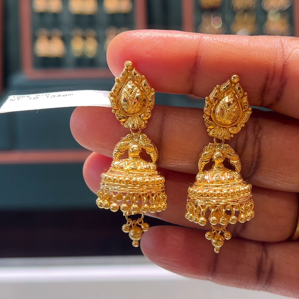 CMR 10.134gms EARRINGS 22K Yellow Gold