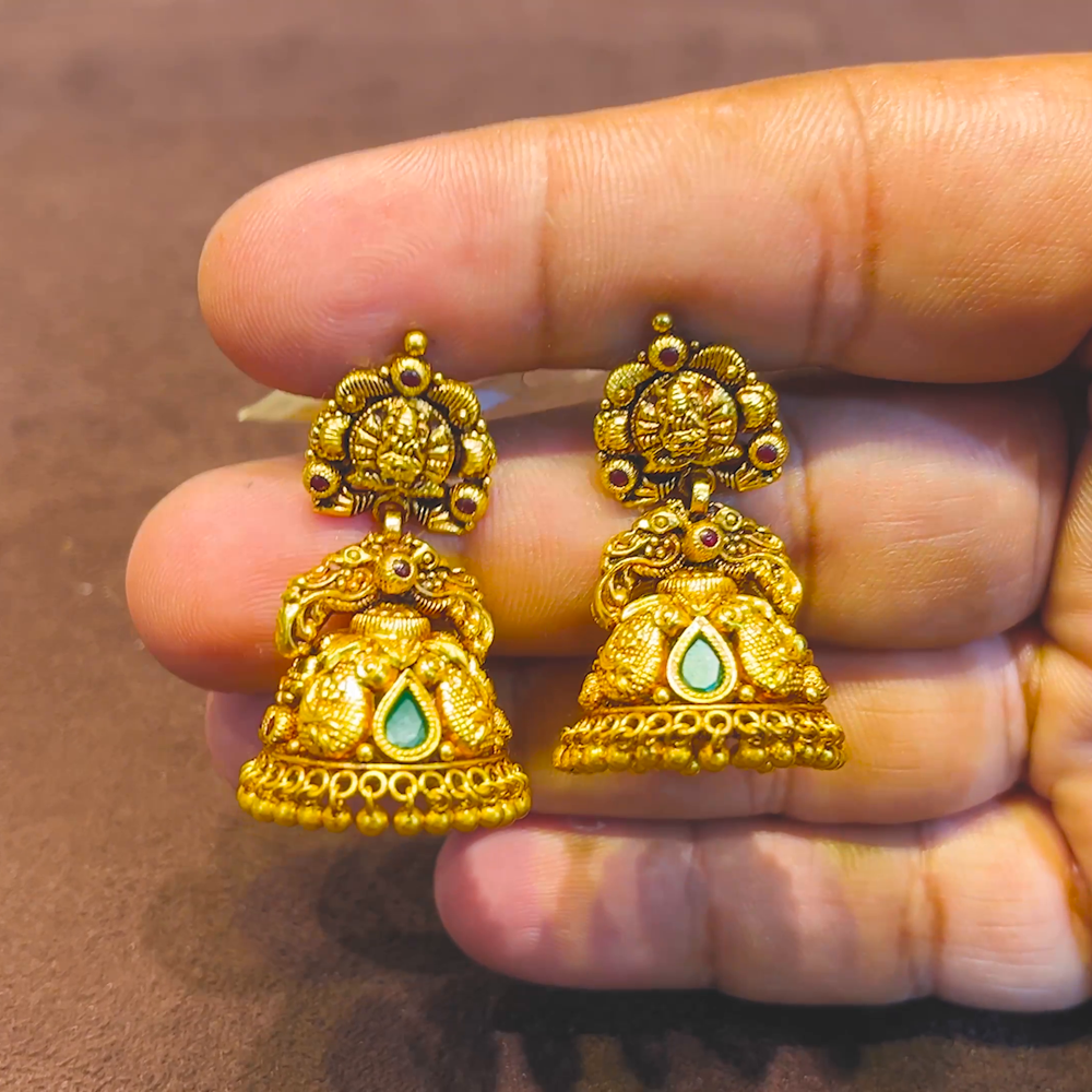 SRI RAM 11.968gms EARRINGS 22K Yellow Gold