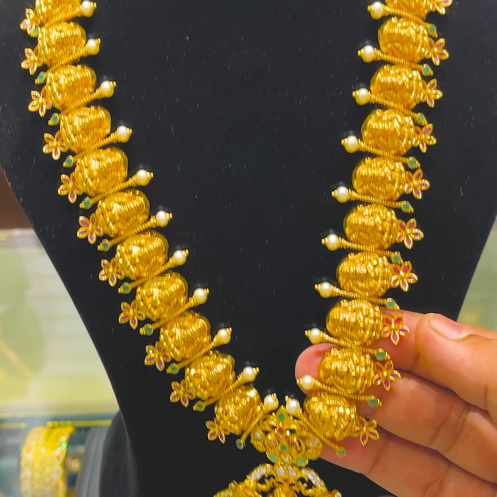 SOUTH INDIA 86.49gms HARAMS 22K Yellow Gold