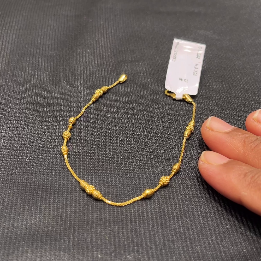 Anu Jewellers 3.502gms Bracelets 22K Yellow Gold