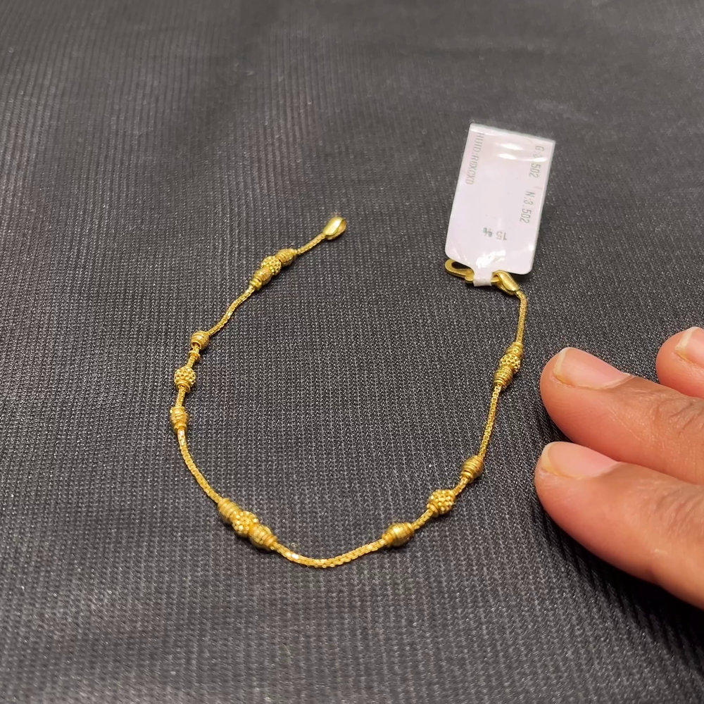 Anu Jewellers 3.502gms Bracelets 22K Yellow Gold