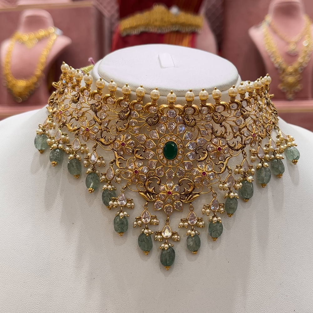 Choker Necklace Malabar Gold Necklace Designs With Price 22k Gold