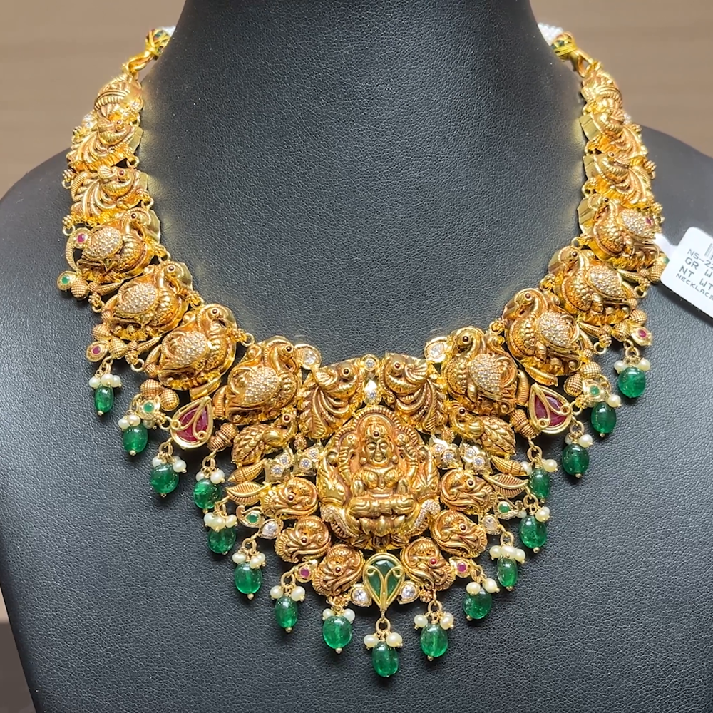 Chennai Shopping Mall 45.89gms NECKLACE 22K Antique