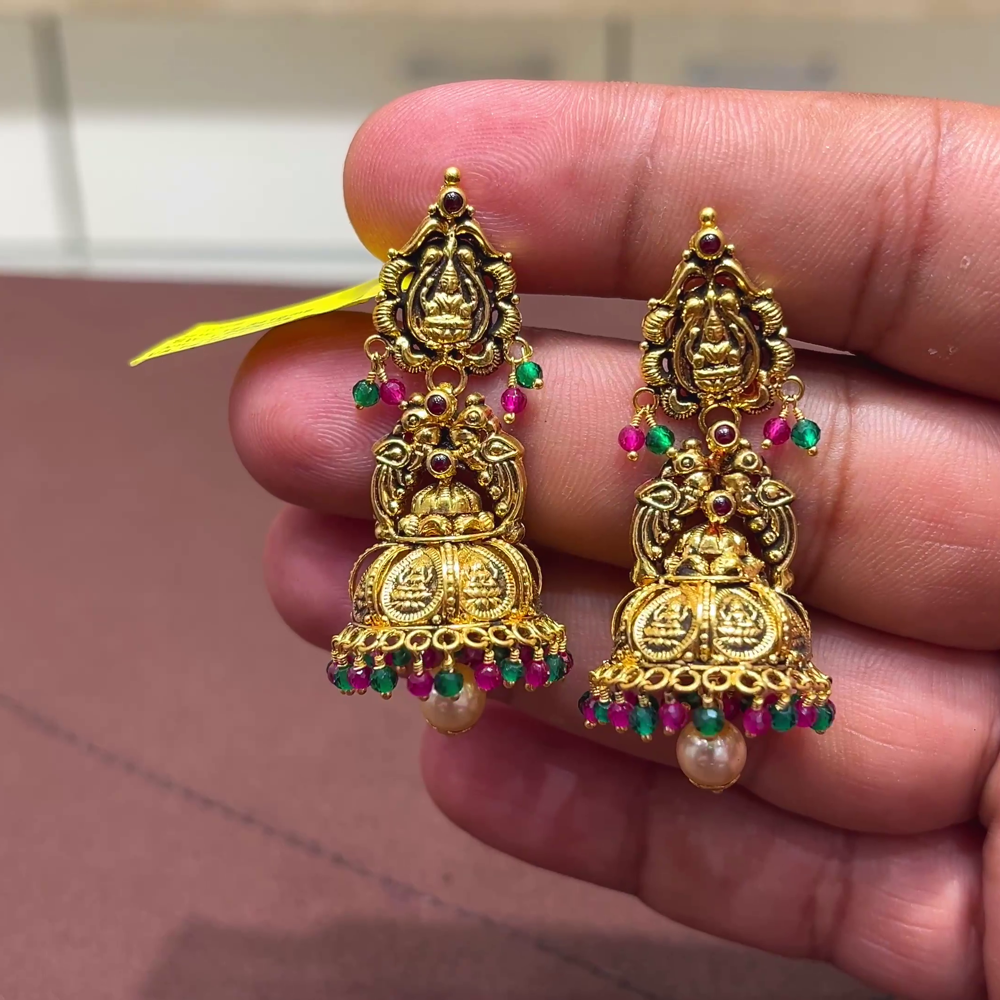 SwarnaKanchi 12.381gms EARRINGS 22K Yellow Gold