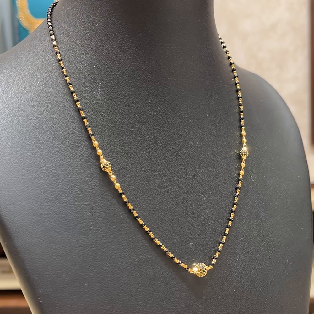 Chennai Shopping Mall 5.56gms SHORT BLACK BEADS 22K Yellow Gold