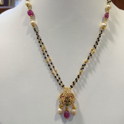 SRI RAM 11.792gms SHORT BLACK BEADS 22K Nakshi