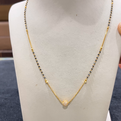 CHANDANA Brothers 4.62gms SHORT BLACK BEADS 22K Yellow Gold