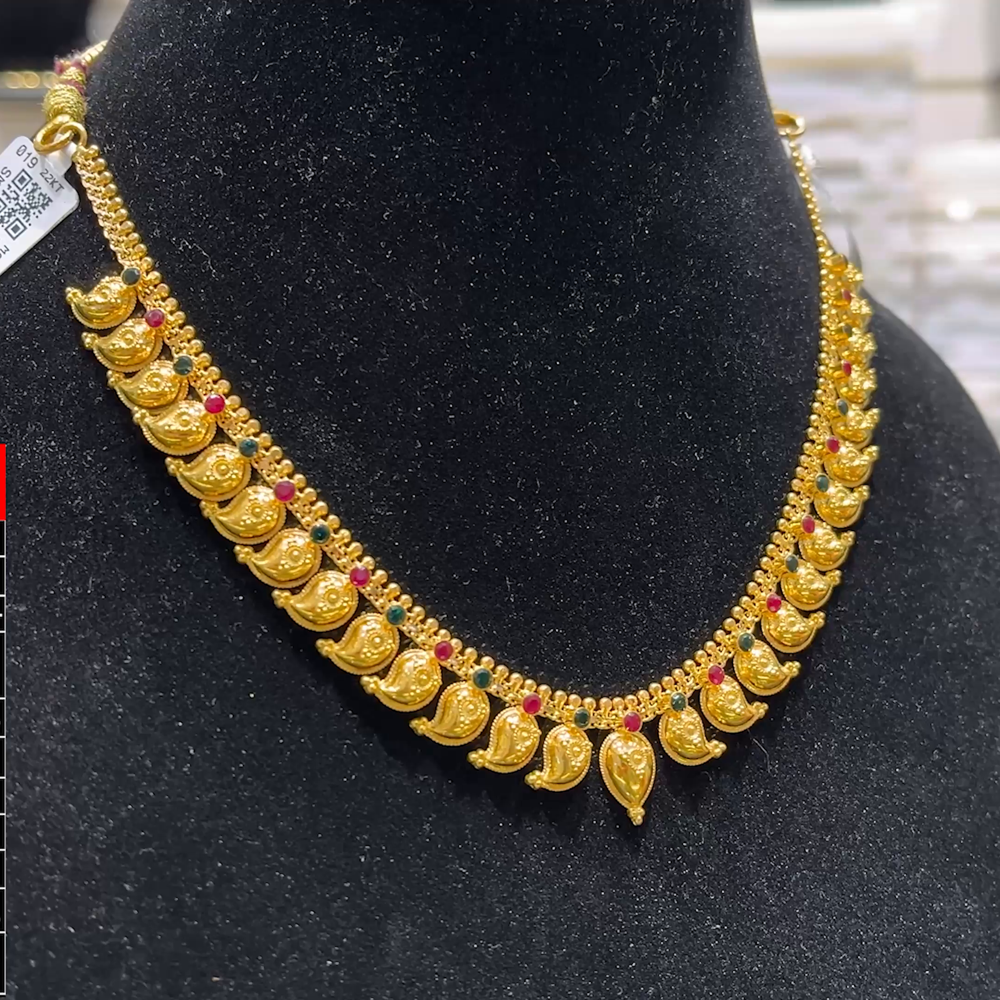 SOUTH INDIA 17.133gms NECKLACE 22K Yellow Gold