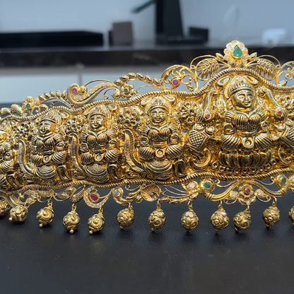 MUKUNDA JEWELLERS 123.754gms VADDANAM 22K Yellow Gold