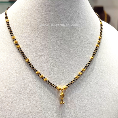SRI RAM 6.376gms SHORT BLACK BEADS 22K Yellow Gold