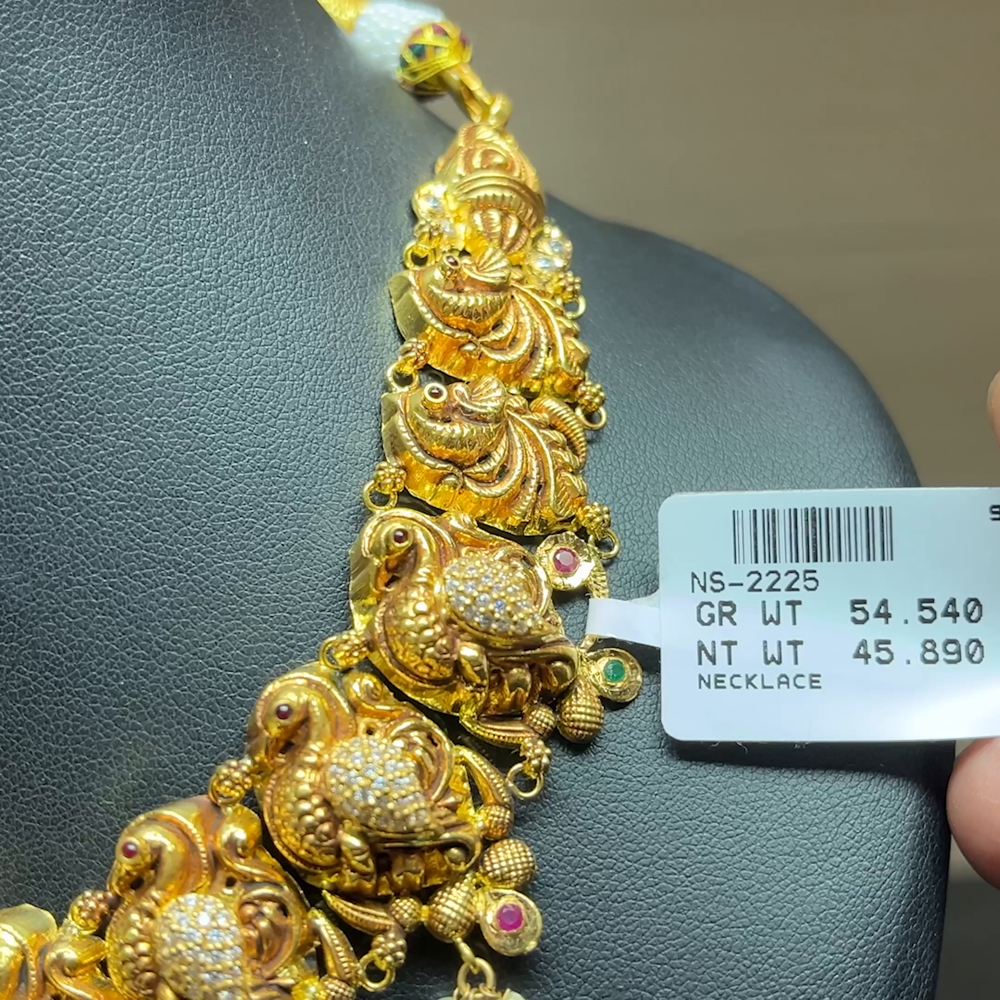 Chennai Shopping Mall 45.89gms NECKLACE 22K Antique