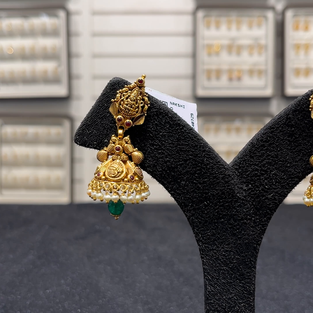 SOUTH INDIA 12.566gms EARRINGS 22K Yellow Gold