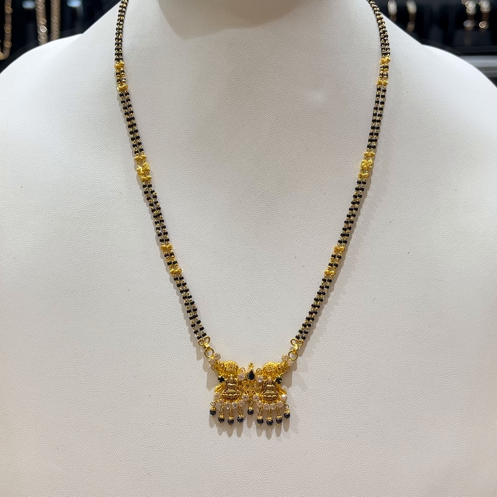 RS BROTHERS 9.93gms SHORT BLACK BEADS 22K Yellow Gold