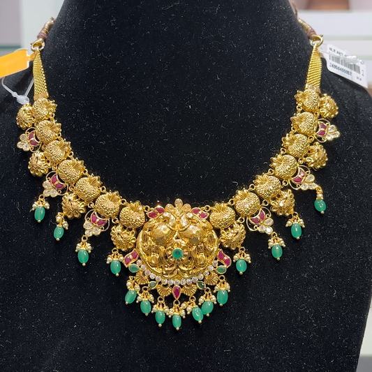 SwarnaKanchi 23.288gms NECKLACE 22K Yellow Gold